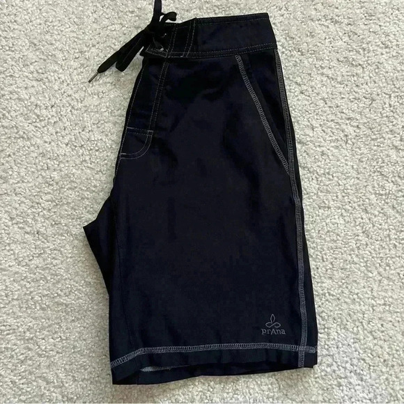 Prana Men’s Linear Board Swim Shorts Size 30 Inseam 10” Black - Picture 2 of 11